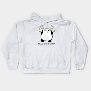 Chubby Little Panda Needs More Boba! Kids Hoodie